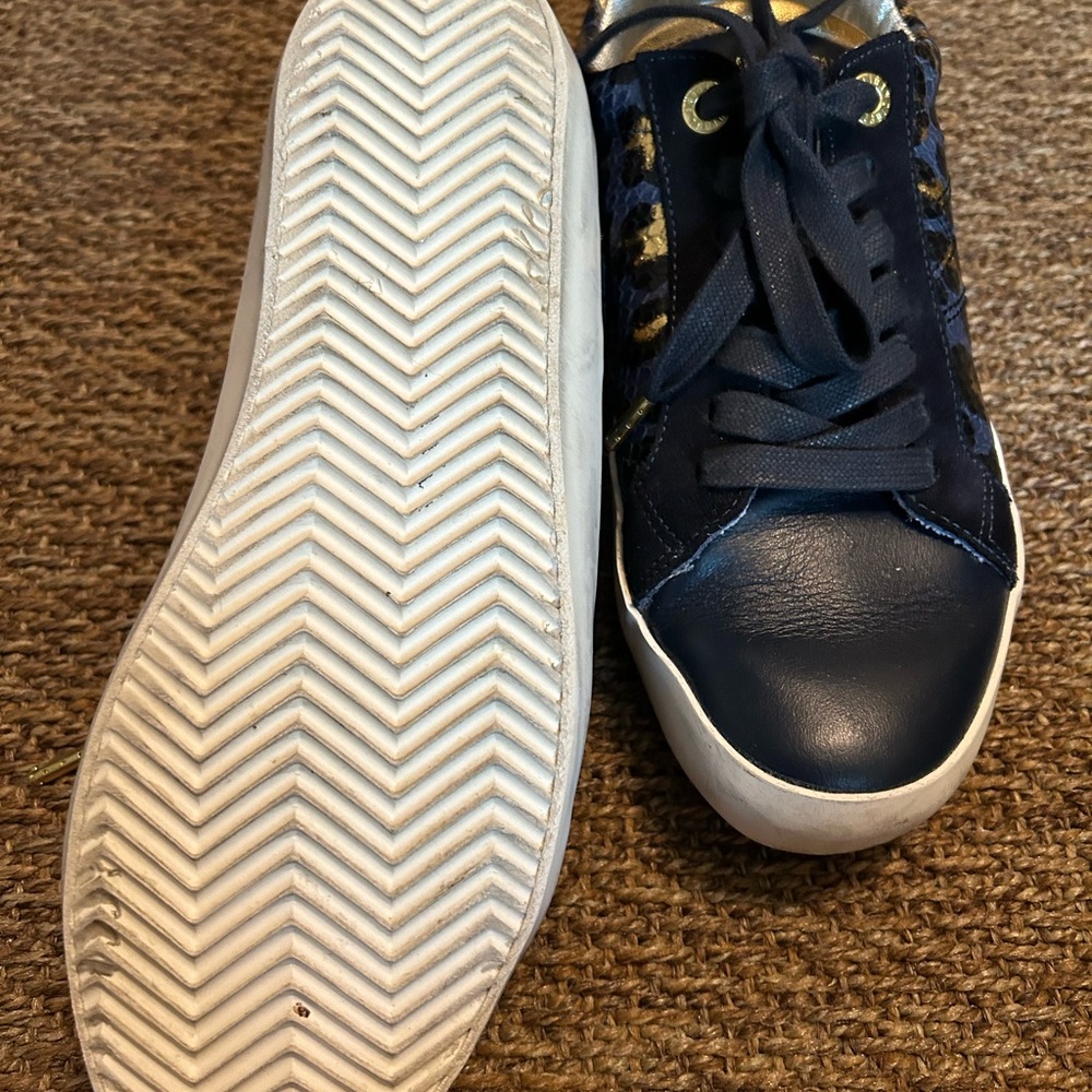 Zadig & Voltaire Gold and Black Sneakers - Picture 2 of 9